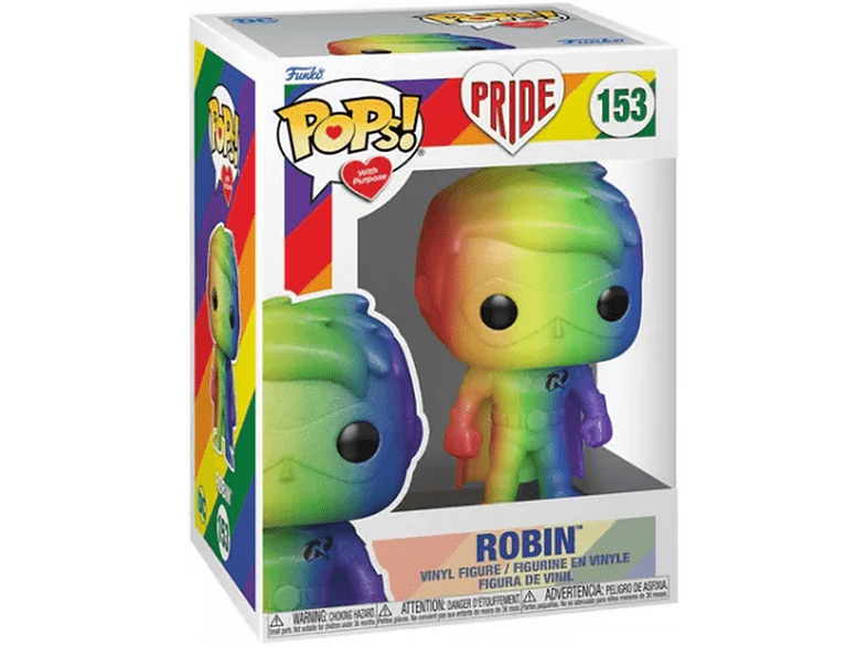 Figura - Funko POP! DC Robin, Vinilo, 9.50 cm, Multicolor