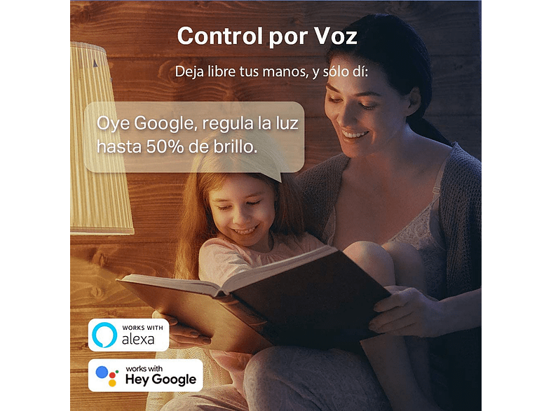 Bombilla inteligente - TP-Link Tapo L510E, 2 unidades, WiFi, Control por voz, Luz cálida, Regulable, Blanco