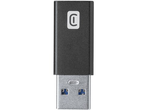 Adaptador - Cellular Line USBC2ACARADAPTERK, USB-A a USB-C, Negro