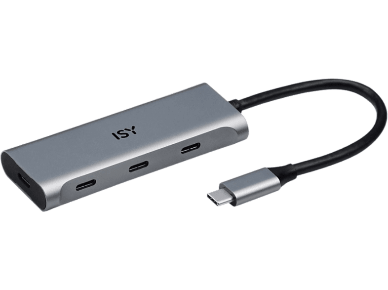 Hub USB/Concentrador - ISY IHU-5600, 4x Puertos, 10 Gbit/s, Plata