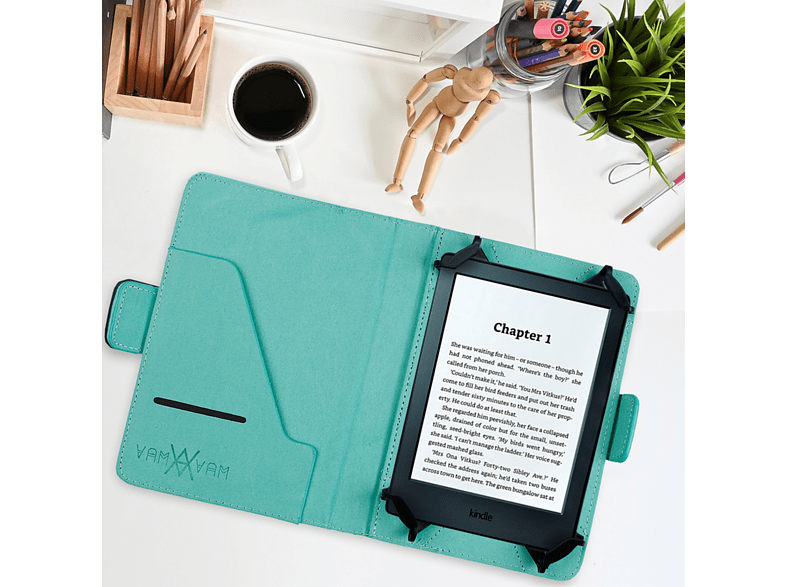 Funda Ebook - Vam Vam Tie Dye, Para eBook 6, Ajustable, Con Portatarjetas y Portadocumentos, Multicolor