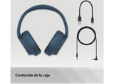 Auriculares inalámbricos - Sony WH-CH720N Bluetooth, Noise Cancelling ANC, Autonomía 35 horas, Carga rápida, Azul