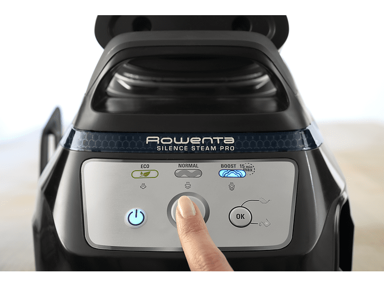 Centro de planchado - Rowenta DG9226 Silence Steam Pro, 7.6bar, Golpe de calor 490gr/min, Azul