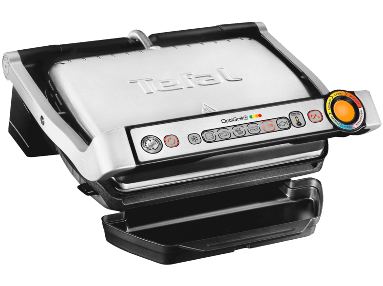 Grill - Tefal GC 712D OPTIGRILL Potencia 2000W, 7 Modos de cocción, Indicadores luminosos