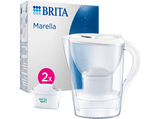 Jarra filtrante - Brita Marella 2F MXPRO, 2.4 l, + 2 filtros Maxtra Pro, Blanco