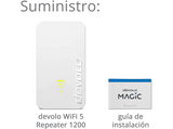 Amplificador Wi-Fi - Devolo WiFi 5 1200, MIMO, 2 puertos Ethernet, WiFi Mesh, Blanco