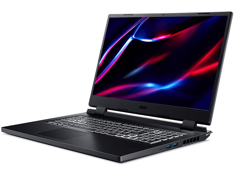Portátil gaming - Acer AN517-55-75RS, 17.3 Full HD, Intel® Core™ i7-12700H, 16GB RAM, 512GB SSD, GeForce RTX™ 3060, Sin sistema operativo