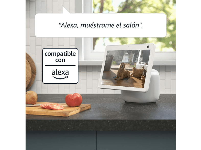 Cámara de vigilancia IP - Amazon Blink Mini Pan-Tilt, Graba HD, Función de visión nocturna, 360º, Negro