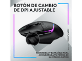 Ratón gaming - Logitech G G502 X Plus, Inalámbrico, Lightforce, Lightspeed, RGB Lightsync, 25.600 ppp, Negro