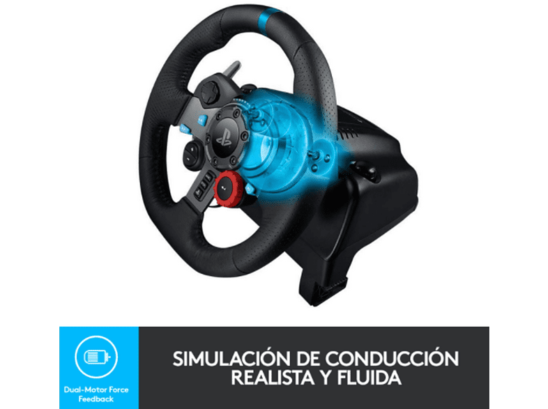 Volante - Logitech G29 Driving Force, PS4, PS3, Pc, 6 velocidades, LED