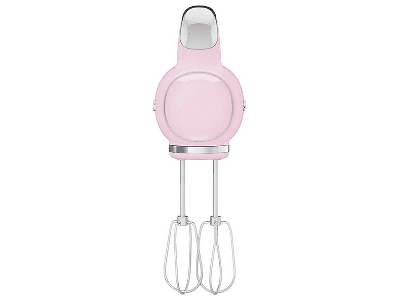 Batidora de mano - Smeg HMF01PKEU 50' Style, Eléctrica, 250 W, 9 Velocidades, Función turbo, LED, Rosa
