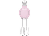 Batidora de mano - Smeg HMF01PKEU 50' Style, Eléctrica, 250 W, 9 Velocidades, Función turbo, LED, Rosa