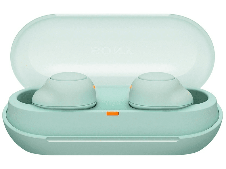 Auricular True Wireless - Sony WFC500G, Resistente al agua, Voice assist., Bluetooth, Carga rápida, 20h, Verde