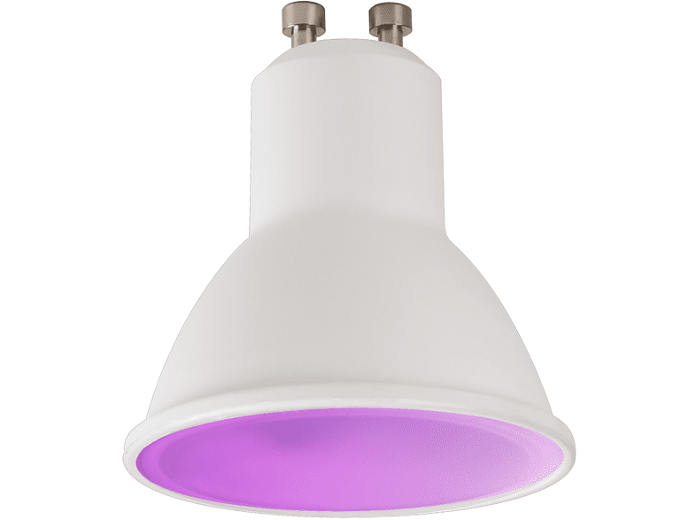 Bombilla inteligente - muvit iO GU10 MIOBULB015, 5.5W, 400lm, Luz RGB/ Blancos D50*H56, Blanco