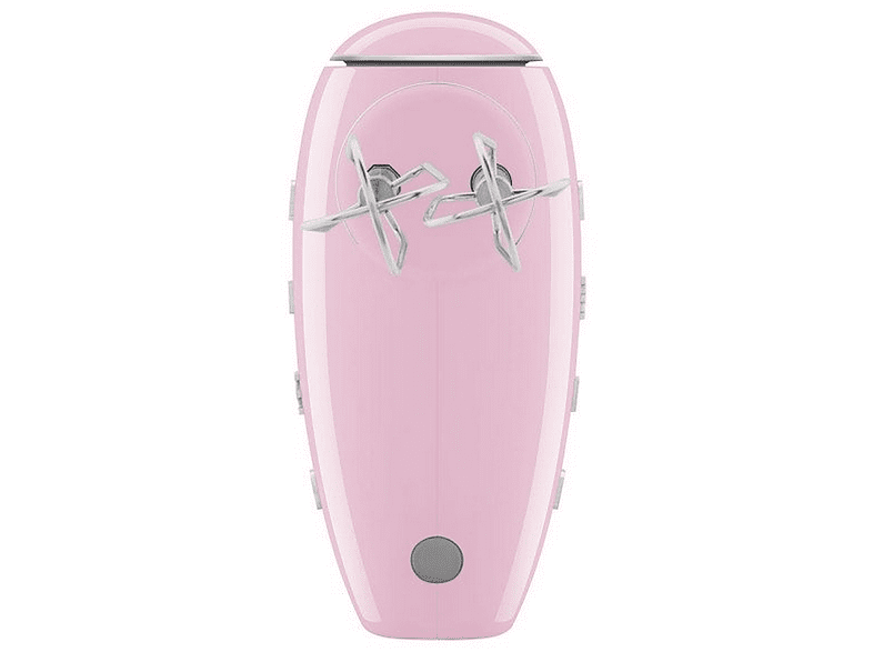 Batidora de mano - Smeg HMF01PKEU 50' Style, Eléctrica, 250 W, 9 Velocidades, Función turbo, LED, Rosa