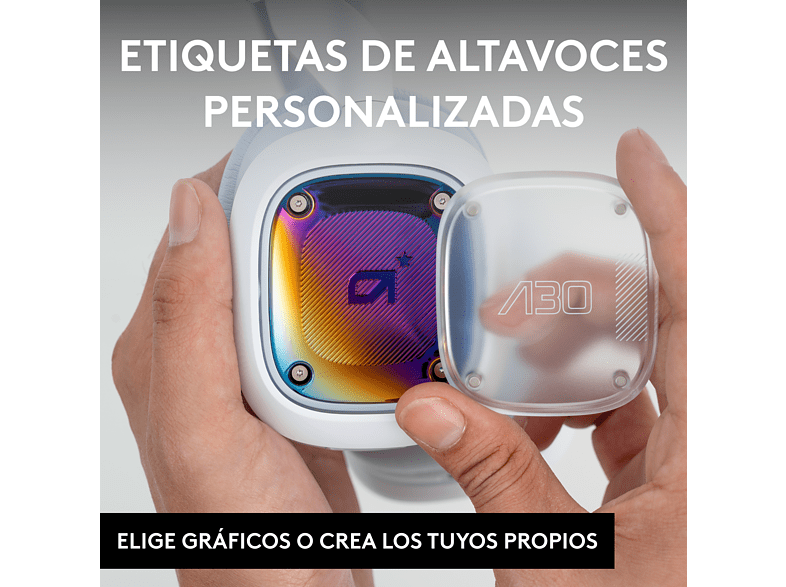 Auriculares gaming - Astro A30, Bluetooth, 27hs de batería, Micrófono desmontable, Compatible con Xbox/NSW/PC y Android, Blanco