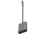 Adaptador - SilverHT Logan, HDMI a USB-C, 4K, 10 cm, Gris