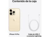 Apple iPhone 14 Pro, Oro, 256 GB, 5G, 6.1, Pantalla Super Retina XDR, Chip A16 Bionic, iOS