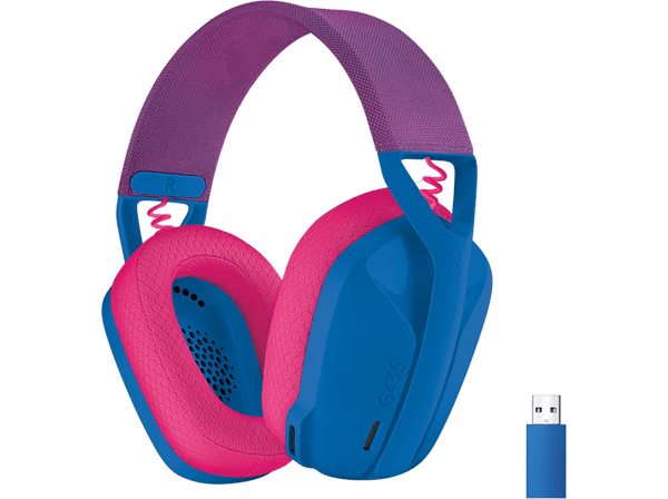 Auriculares gaming - Logitech G G435, 20 Hz -20 KHz, 45 Ohms, 83.1 dB, Autonomía 18 h, Micrófono, Azul