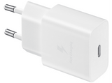 Cargador - Samsung EP-T1510XWEGEU, Cable USB-C, 1 m, 15W, Carga rápida, Blanco