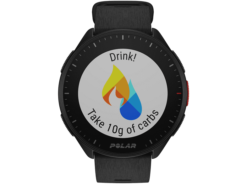 Reloj deportivo - Polar Pacer, Negro, 21 cm, 1.2, GPS, GLONASS, Galileo, QZSS., WR50M, Bluetooth