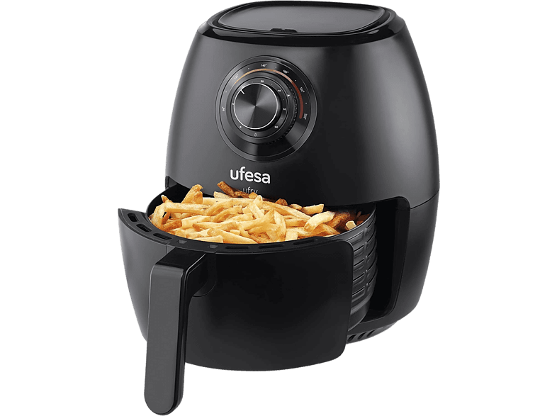 Freidora sin aceite - Ufesa AF3500 uFry, 3.5 l, 1300 W, Temporizador, De 80ºC a 200ºC, Negro