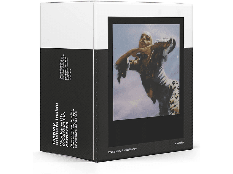 Película fotográfica - Polaroid Go Film, 16+ 16 películas fotográficos, Para Polaroid Go, Pack doble, Negro