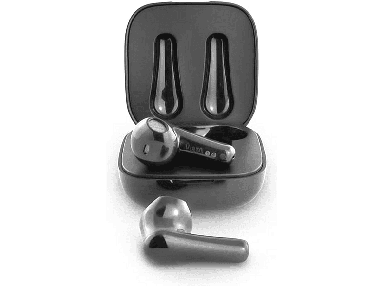 Auriculares inalámbricos - Vieta Pro Fit, 20 h, BT 5.0, IPX4, Touch control, Negro + Estuche de carga
