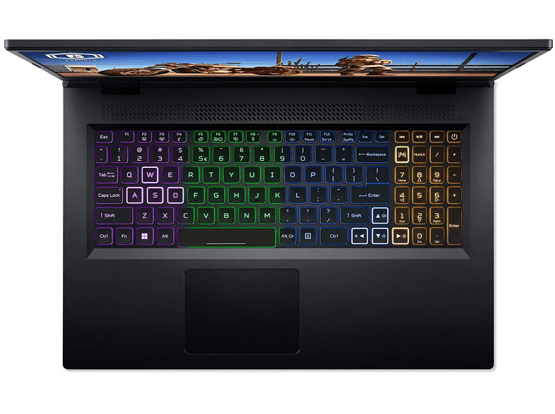 Portátil gaming - Acer AN517-55-75RS, 17.3 Full HD, Intel® Core™ i7-12700H, 16GB RAM, 512GB SSD, GeForce RTX™ 3060, Sin sistema operativo