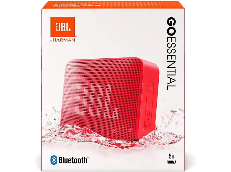 Altavoz inalámbrico - JBL Go Essential, 3.1 W, Bluetooth 4.2, Hasta 5 horas, IPX7, Rojo