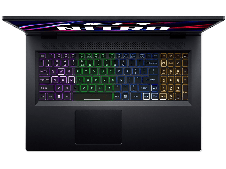 Portátil gaming - Acer AN517-55-75RS, 17.3 Full HD, Intel® Core™ i7-12700H, 16GB RAM, 512GB SSD, GeForce RTX™ 3060, Sin sistema operativo