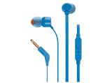 Auriculares botón - JBL T110, Pure Bass, Dentro de oído, Azul