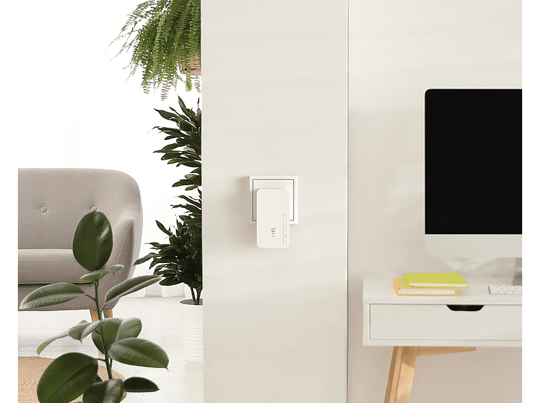 Amplificador Wi-Fi - Devolo WiFi 5 1200, MIMO, 2 puertos Ethernet, WiFi Mesh, Blanco