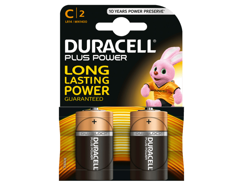 Pilas C - Duracell Plus Power, 2 Uds
