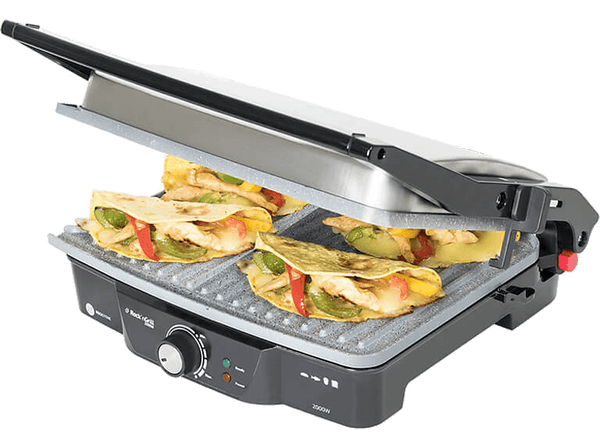Grill - Cecotec Rock"nGrill, 2000W, Antiadherente, Apertura 180º, Regulador temperatura, Placa
