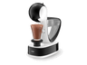 Cafetera de cápsulas - De Longhi EDG260W Infinissima, 15 bar, 1.2 L, Bandeja recoge gotas, Blanco