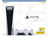 Consola - Sony PlayStation 5 Standard (2 Mandos DualSense™ incluidos), 825 GB, 4K HD, Negro y Blanco