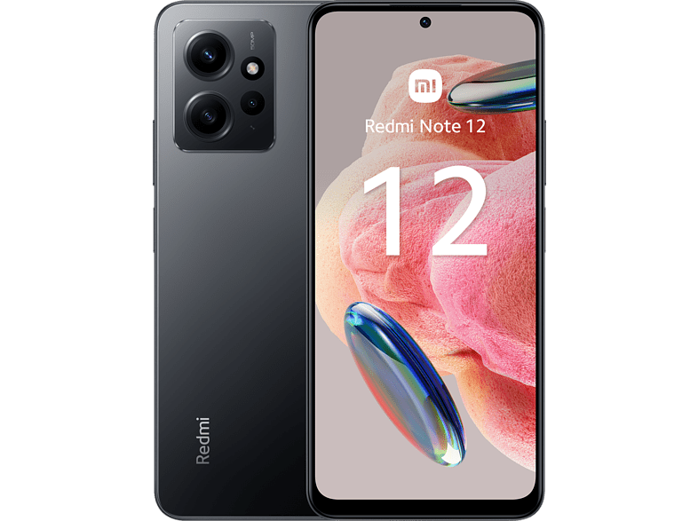 Móvil - Xiaomi Redmi Note 12, Gris, 64 GB, 4 GB RAM, 6.67 AMOLED FHD+ 120Hz, Qualcomm Snapdragon® 680 2,4 Ghz, 5000 mAh, Android