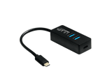 HUB - SCT336, TIPO-C,  3 puertos,  2 USB 3.1+1 TIPO-C 3.1, Negro