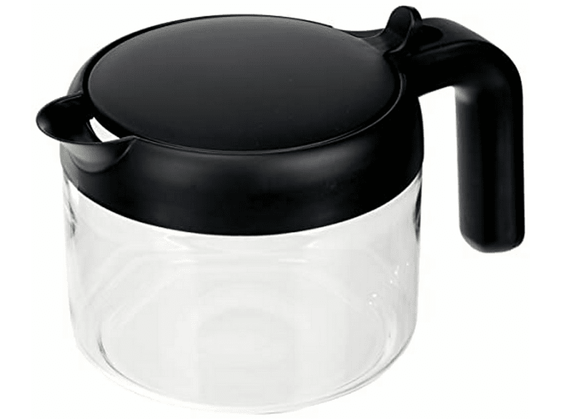Jarra de cristal - De'Longhi DLSC021, Para 6 tazas de café, Transparente/Negro