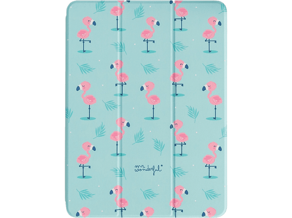 Funda tablet - Mr. Wonderful WMRIPD002 Flamencos, Para iPad de 10.2", Cierre con imán, Multicolor