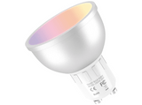 Bombilla inteligente - Muvit iO GU10, 5 W, 400lm, RGB + Blancos, Regulable, Multicolor