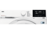 Secadora - AEG TR818A2OB, Bomba de Calor, Independiente, 8 kg, 10 programas, Display LED, Blanco