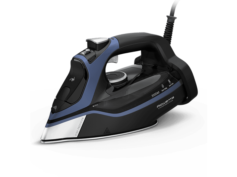 Plancha de vapor - Rowenta DW9411D1 Steamforce Plus, 3000 W, 250 g/min, 0.35 l, Microsteam 400 HD Profile, Antigoteo, Antical, Vapor Vertical, Azul