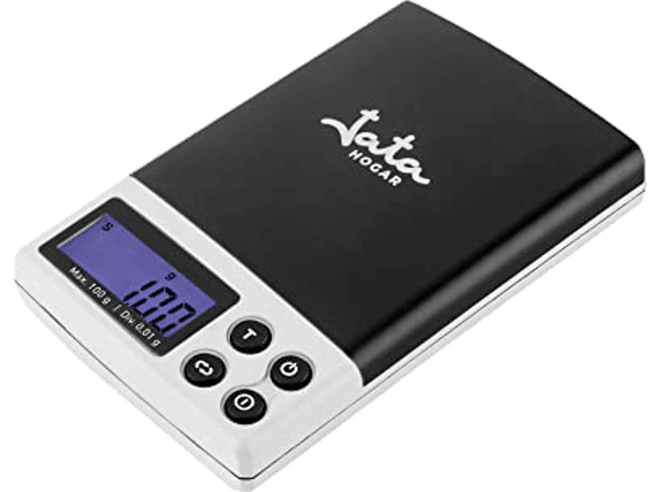 Balanza de cocina - Jata Hogar HBAL1774, Alta precisión 100 g, Acero inoxidable