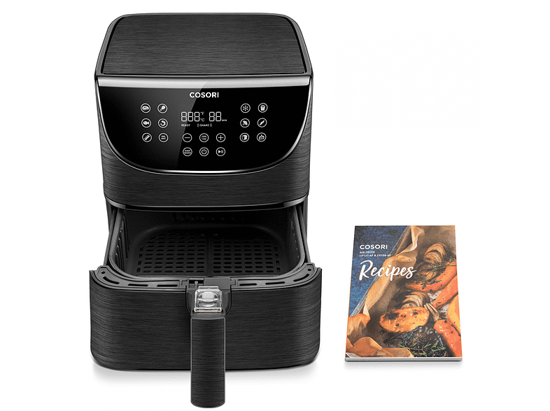 Freidora sin aceite - Cosori CP158 Smart Chef Edition, Capacidad 5.5l, Potencia 1700 W, Temperatura máxima 205ºC, Negro