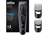 Cortapelos - Braun Series 5 HC5330, Cortapelos con Memoria SafetyLock, 2 Peines, 17 Longitudes, 50 min autonomía