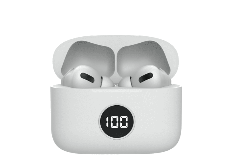 Auriculares inalámbricos - Vieta RVJ7000WH, True Wireless, 20 h, IPX 4, Blanco + Estuche de carga