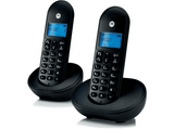 Teléfono inalámbrico - Motorola T102 DUO, batería de larga duración, negro