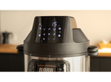 Robot de cocina - Cecotec GM H Fry, 1000 W, 6 L, 27 modos, 11 temperaturas, 5 presiones, Programable 24 horas, Incluye cabezal de aire caliente, Negro